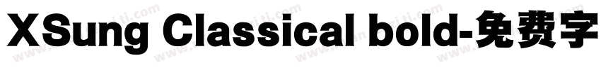 XSung Classical bold字体转换